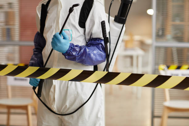 Professional Biohazard Cleanup technician working in Coloma, MI
